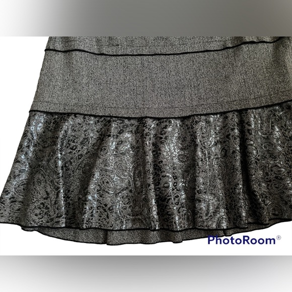 Conrad C Collection Skirt Tweed Animal Print Gray Skirt Sz 16 - Picture 3 of 5